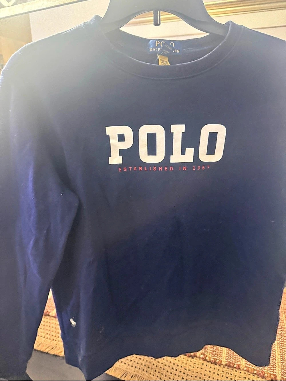 Polo Ralph Lauren Established In 1967 Graphic Sweatshirt Blue Large
